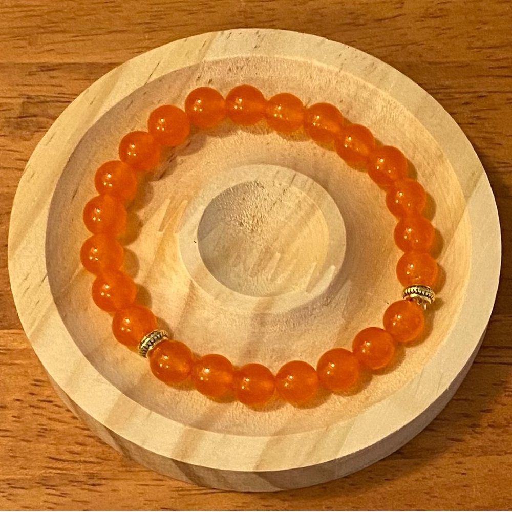 NEW. Orange Jade bracelet